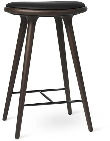 Mater High Stool Banco de Bar Faia Escurecida 69cm