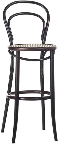 TON No 14 Banco de Bar 61 cm Rattan/Café
