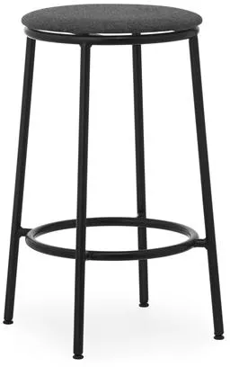 Normann Copenhagen Circa Banco Alto H65 Estofado Preto/MLF16 Preto