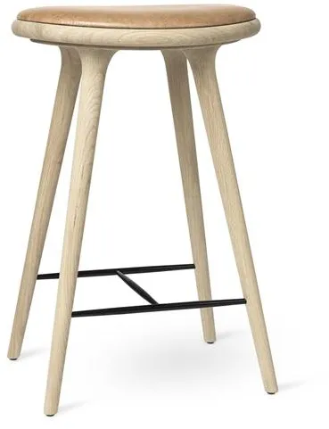 Mater High Stool Banco de Bar Carvalho Tratado com Sabão 69cm
