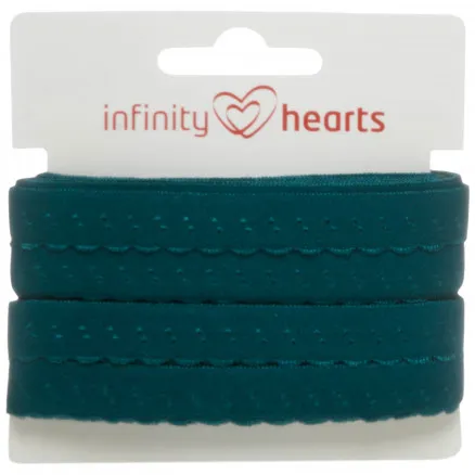 Fita de Renda Infinity Hearts Poliamida 20mm 369 Petróleo - 5m