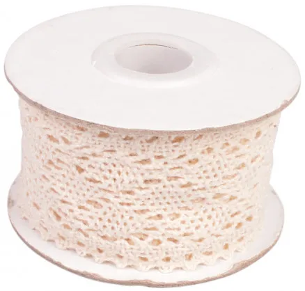 Fita de renda Infinity Hearts Bege 42mm 2,5m