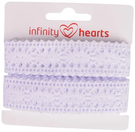Fita de Renda de Poliéster Infinity Hearts 25mm 01 Branco - 5m