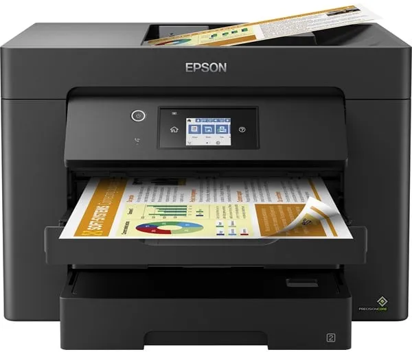 Epson WorkForce WF-7830DTWF A3 Tudo em Um Impressora a Jato de Tinta Multifuncional com Fax - Cor - Tinta