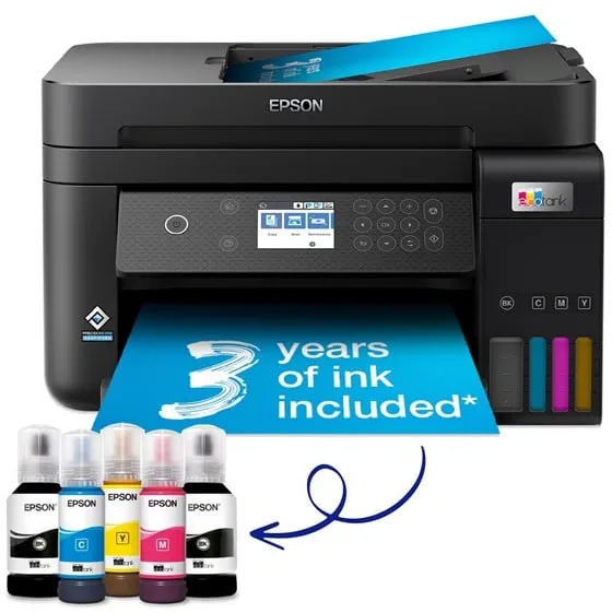 Epson EcoTank ET-3850 Impressora Multifuncional a Jato de Tinta All in One - Cor - Tinta