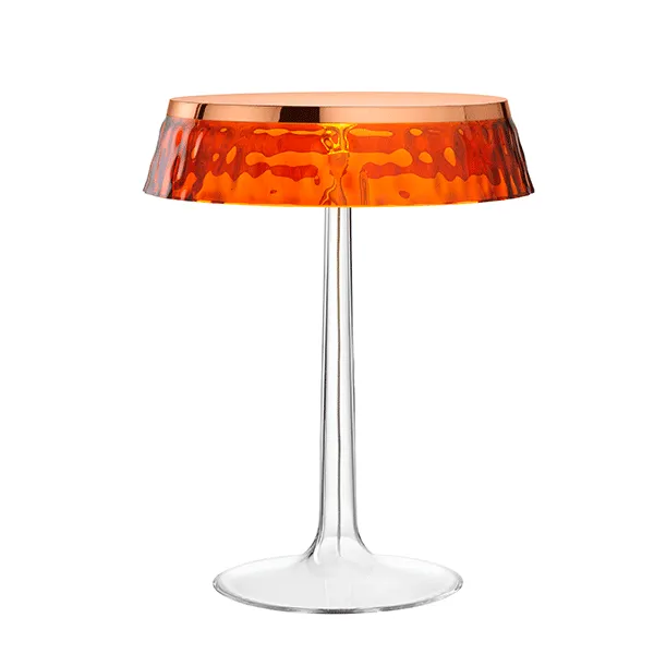 Flos Bon Jour Candeeiro de Mesa Corpo em Cobre e Ecrã Âmbar