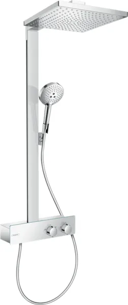 Hansgrohe Raindance E Showerpipe 300 Sistema de duche com ShowerTablet 350, 1 tipo de jato, Cromado