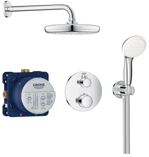 Grohe Grohtherm conjunto de duche com Tempesta 210, cromado