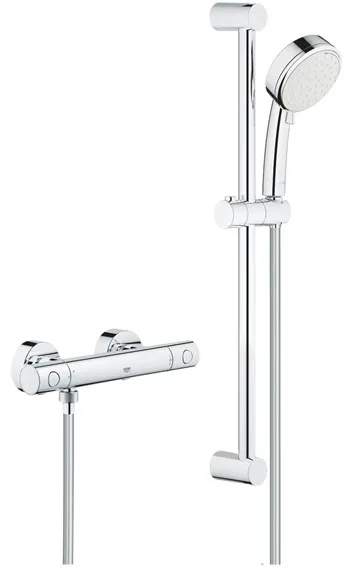 Grohe Tempesta Cosmopolitan 100 conjunto de duche com misturadora termostática Grohtherm 800 Cosmopolitan, cromado
