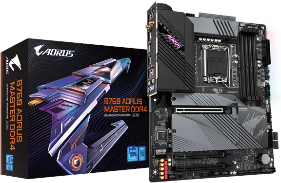GIGABYTE B760 AORUS MASTER DDR4 Placa-mãe - Intel B760 - Socket Intel LGA1700 - DDR4 RAM - ATX