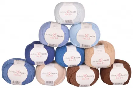 Infinity Hearts Rose 8/4 Pacote de Fios 16 Tons de Castanho e Azul - 10 unid. - Pacote de Fios 16 Tons de Castanho e Azul