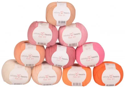 Infinity Hearts Rose 8/4 Pacote de Fios 21 Tons de Laranja e Rosa - 10 unid. - Tons de Laranja e Rosa