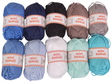 Järbo Minibomull Pacote de Fios 09 Tons de Azul e Cinzento 10g - 10 unid. - Järbo Minibomull Pacote de Fios 09 Tons de Azul e Cinzento