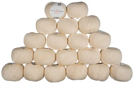 Infinity Hearts Rose 8/4 Pacote de Fios Unicolor 172 Natural - 20 unid. - Infinity Hearts Rose 8/4 Pacote de Fios Unicolor 172 Natural - 20 unid.