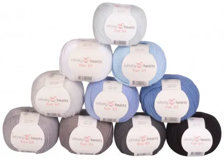 Infinity Hearts Rose 8/4 Pacote de Fios 14 Tons de Azul e Cinzento - 10 unid. - Pacote de Fios 14 Tons de Azul e Cinzento