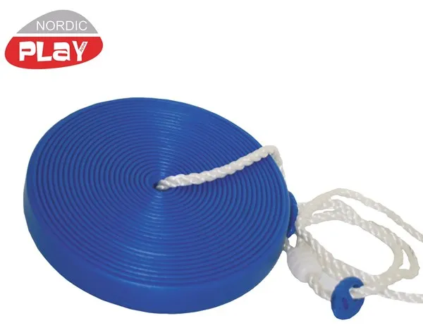 Nordic Play Balanço de prato com corda, azul