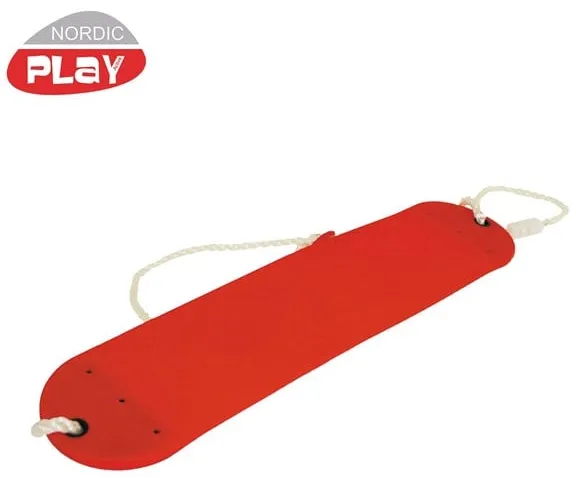 Nordic Play Baloiço macio com corda, vermelho
