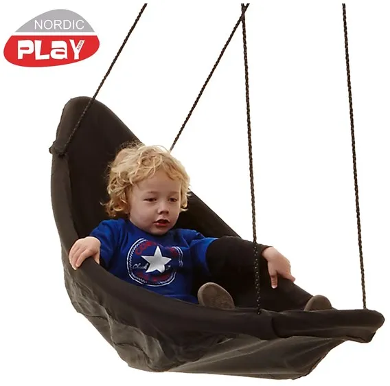 Nordic Play Canoa de balanço, preto 153x54 cm