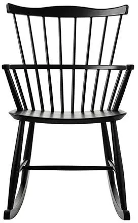 FDB Møbler - J52G Cadeira de baloiço - Preto