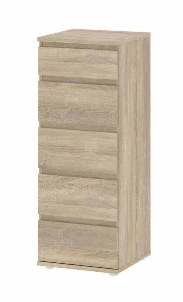 TVILUM Nova Cômoda - Madeira composta de cor natural, estrutura de carvalho, (107x40)