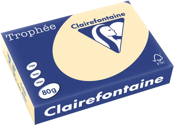 Q-connect Trophee papel de cópia A4 80g amarelo pastel