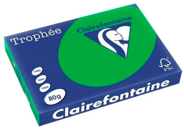 Q-connect Trophee papel de cópia A3 80g verde forte 500 folhas