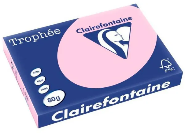 Q-connect Trophee papel de cópia A3 80g pastel rosa 500 folhas