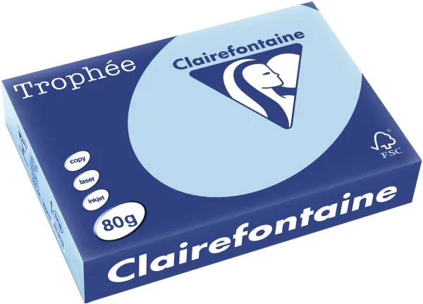 Q-connect Trophee papel de cópia A4 80g azul pastel 500 folhas