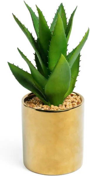 Agave, Planta artificial, dourado/verde, H11x20x20 cm