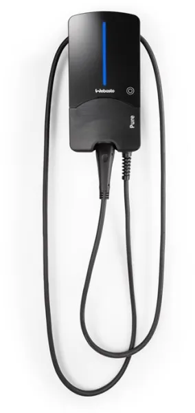 Webasto Pure Caixa de Carregamento 22 kW Tipo 2 Black Edition com cabo de 4,5 m - Relé de corrente residual Tipo B integrado
