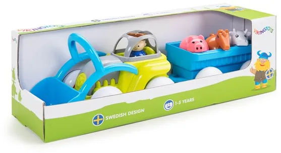 Viking Toys Trator com reboque