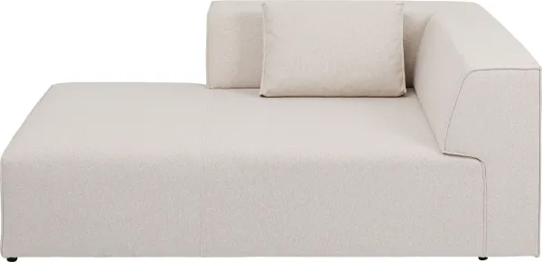 KARE DESIGN Infinity Ottoman Elements Cream Módulo esquerdo - poliéster cor creme e polipropileno