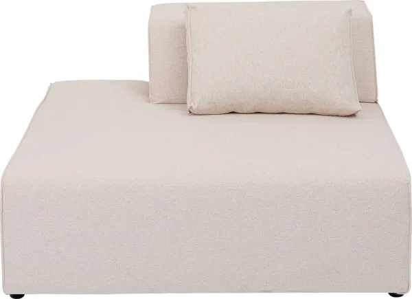 KARE DESIGN Infinity Ottoman Semi Elements Cream módulo esquerdo - poliéster e polipropileno cor creme