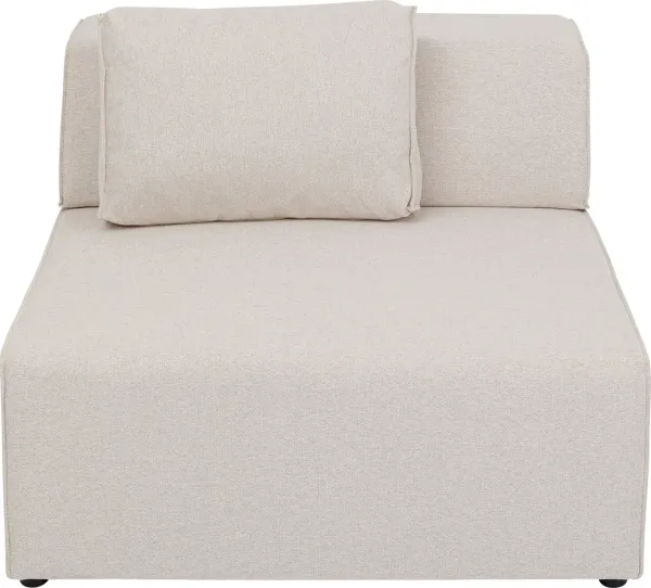 KARE DESIGN Infinity 2 lugares Elements Cream módulo, 100 cm - poliéster cor creme e polipropileno