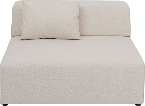 KARE DESIGN Infinity módulo de 2 lugares Element Cream, 120 cm - poliéster e polipropileno cor creme