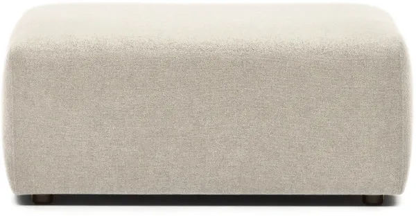 LAFORMA Neom módulo pufe terminal - tecido bege (75x89)