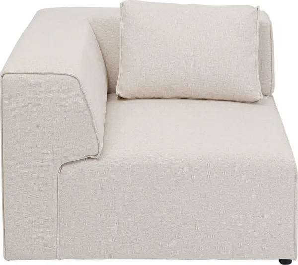 KARE DESIGN Infinity Corner Elements Cream Right módulo - poliéster cor creme e polipropileno