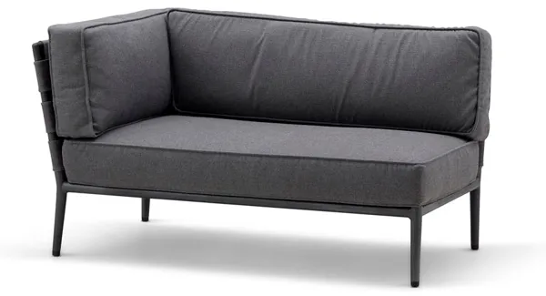 Cane-Line Conic sofá modular 2 lugares - cinzento - orientado à direita