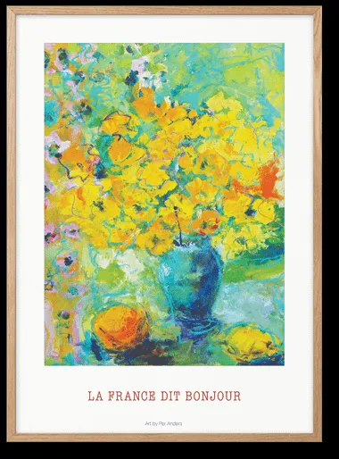 Peléton La France Diz Bonjour 50x70 Póster
