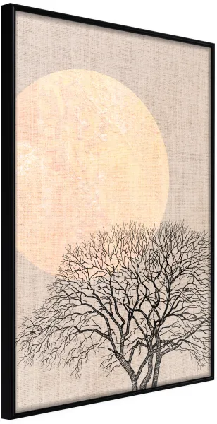 ARTGEIST Póster com moldura - Tree in the Morning Preto 30x45