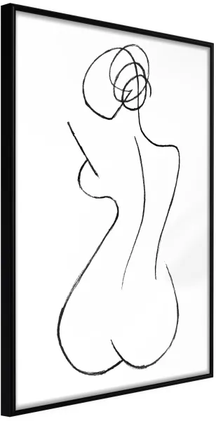 ARTGEIST Póster com moldura - Hourglass Dourado com passe-partout 20x30
