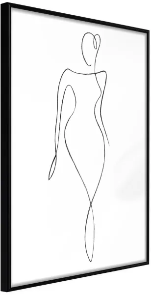 ARTGEIST Póster com moldura - Impeccable Figure Dourado 40x60