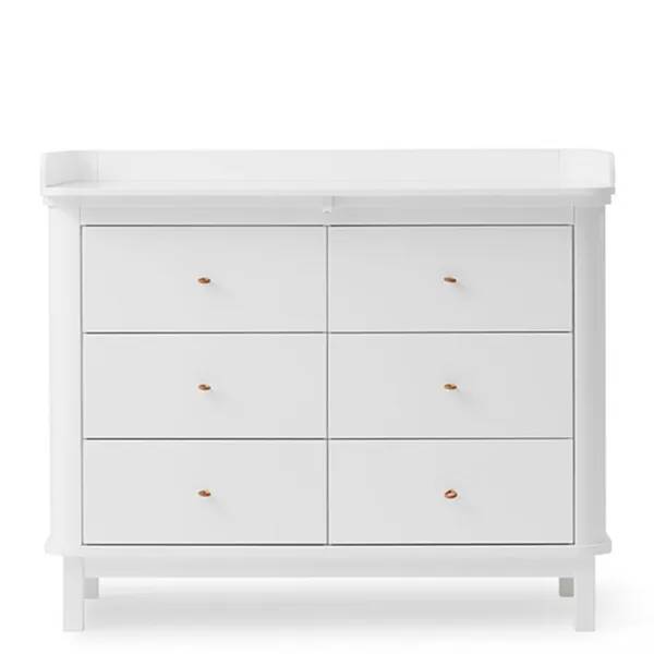 Oliver Furniture Wood Cômoda com Trocador c/ 6 Gavetas Branco