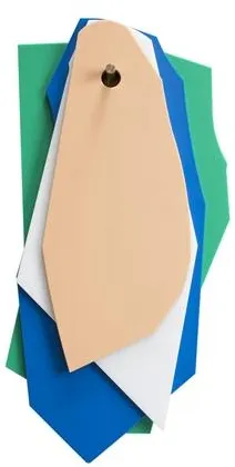 Valerie Objects Tábua de Corte/Suspensão Verde/Azul/Branco/Rosa