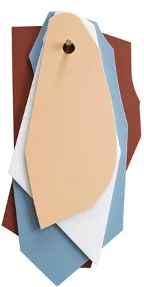 Valerie Objects Tábua de Corte/Suporte Castanho/Azul/Branco/Rosa