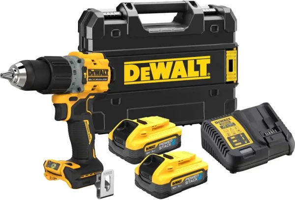 DeWalt 18V XR berbequim sem escovas - 2 x baterias Powerstack 5Ah