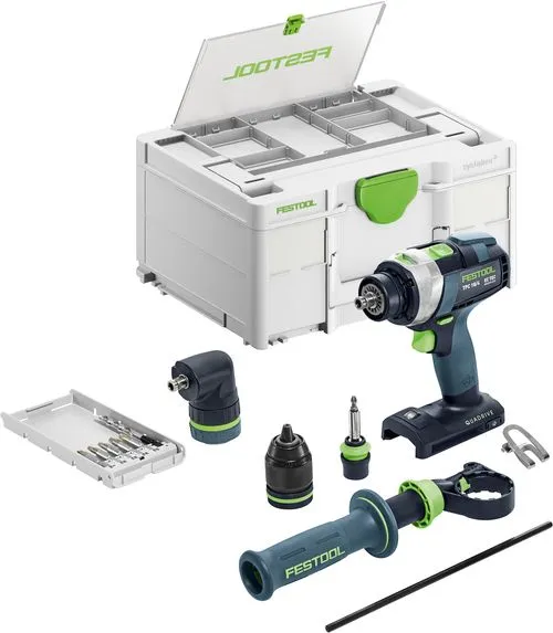 Festool Berbequim/aparafusadora de impacto sem fio TPC 18/4 I-Basic-Set QUADRIVE