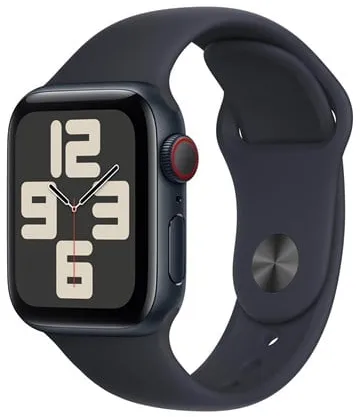 Apple Watch SE GPS + Cellular 40mm - Caixa de Alumínio Meia-Noite com Pulseira Desportiva Meia-Noite - M/L