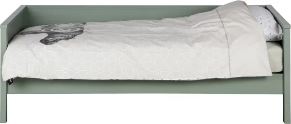 Nikki, sofá-cama, verde, H73x208x100 cm, madeira de pinho