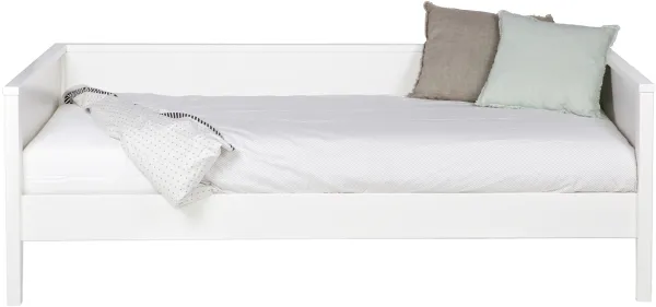 Nikki, sofá-cama, branco, H73x100x208 cm, pinho